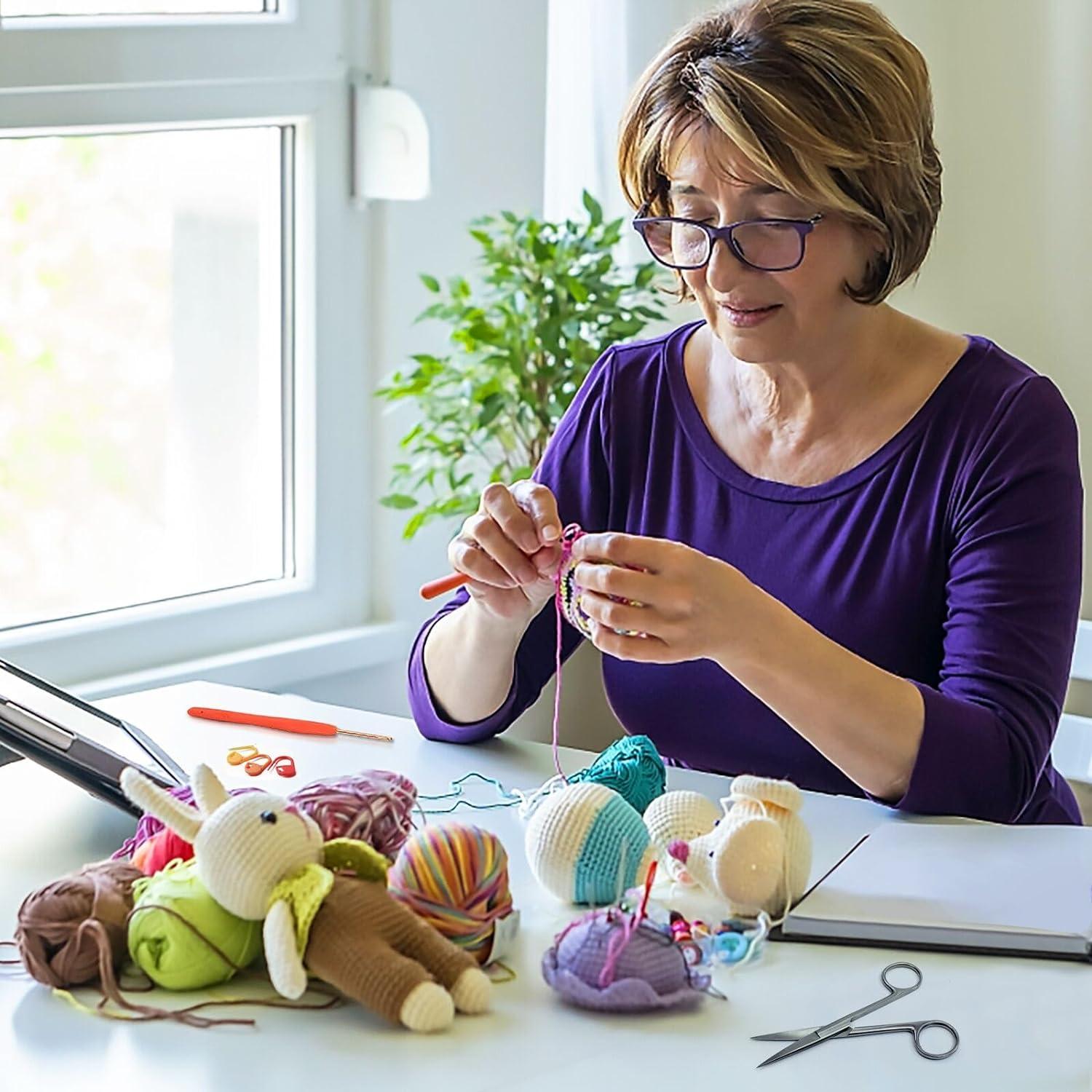 YINVA Häkelgarn 15 Farben Acryl Wolle 25g Häkeln Stricken
