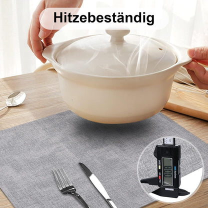 Homaxy Tischsets 6er Set Leder Wasserdicht Platzdeckchen