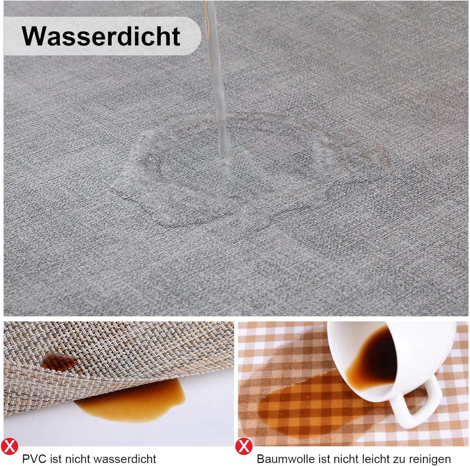 Tischsets 6er Set Wasserdicht Abwaschbar Leder rutschfestplatzdeckchen