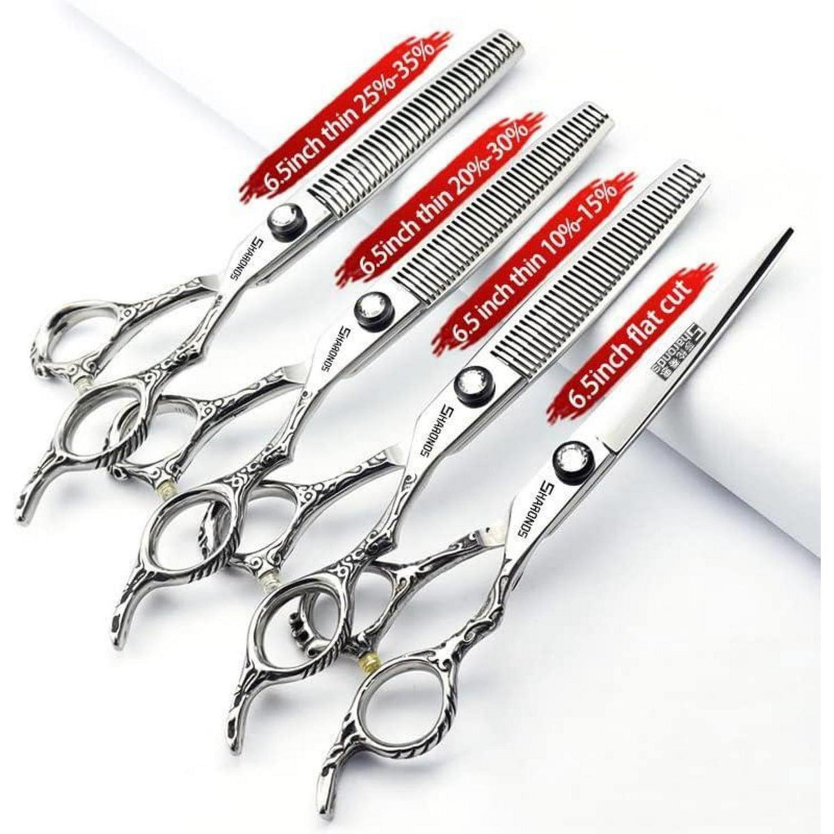 Professionelle Friseurschere Set Edelstahl 6.5 Zoll (4 Stück)