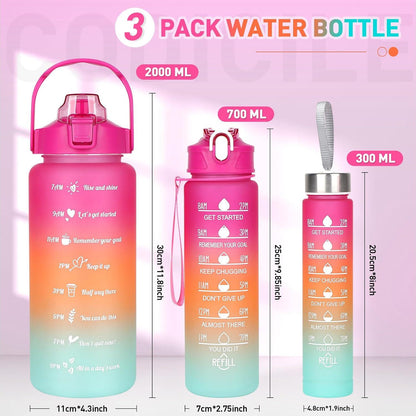 Trinkflasche mit Strohhalm 2L BPA frei