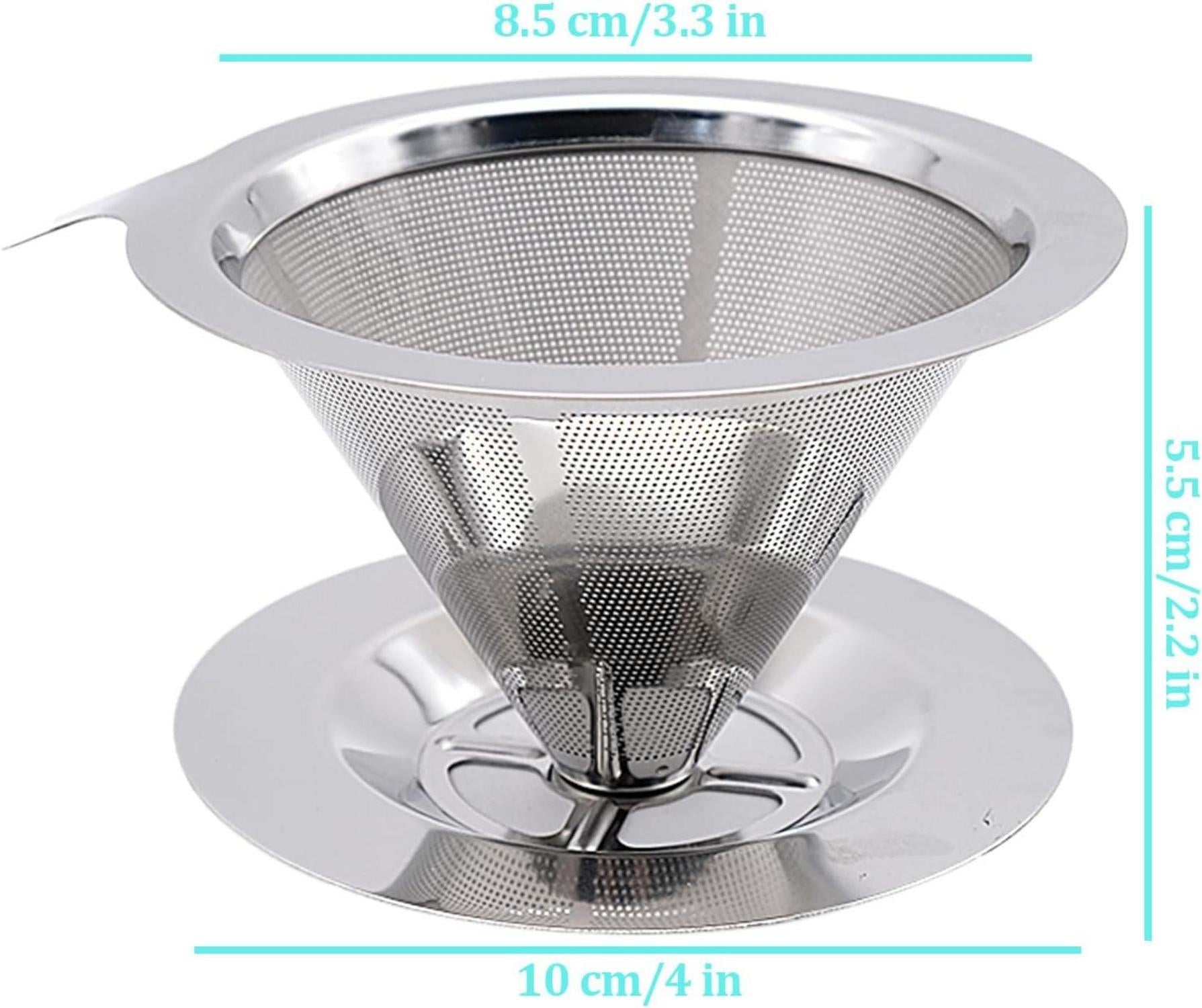 Pour Over Kaffeefilter Edelstahl wiederverwendbar