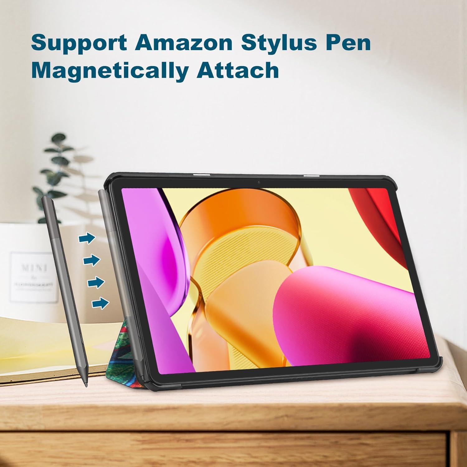Hülle Amazon Fire Max 11 2023 Tablet Slim Leder Tri-Fold Stand Cover