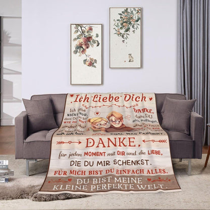 Personalisierte Liebesdecke mit