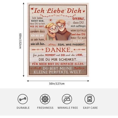 Personalisierte Liebesdecke mit