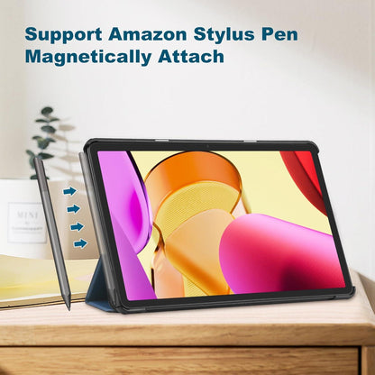 Hülle Amazon Fire Max 11 Tablet 2023 Slim Leder Tri-Fold Stand