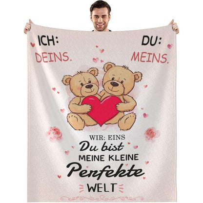 Flauschige Fleecedecke 150x200 cm Ich Liebe Dich Geschenke