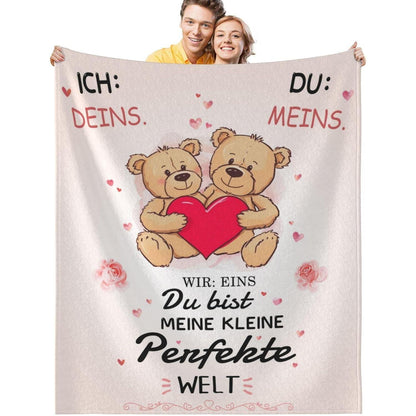 Flauschige Fleecedecke 150x200 cm Ich Liebe Dich Geschenke