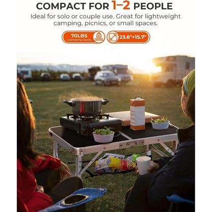 Klapptisch höhenverstellbar mit Netzablage für Camping & Garten