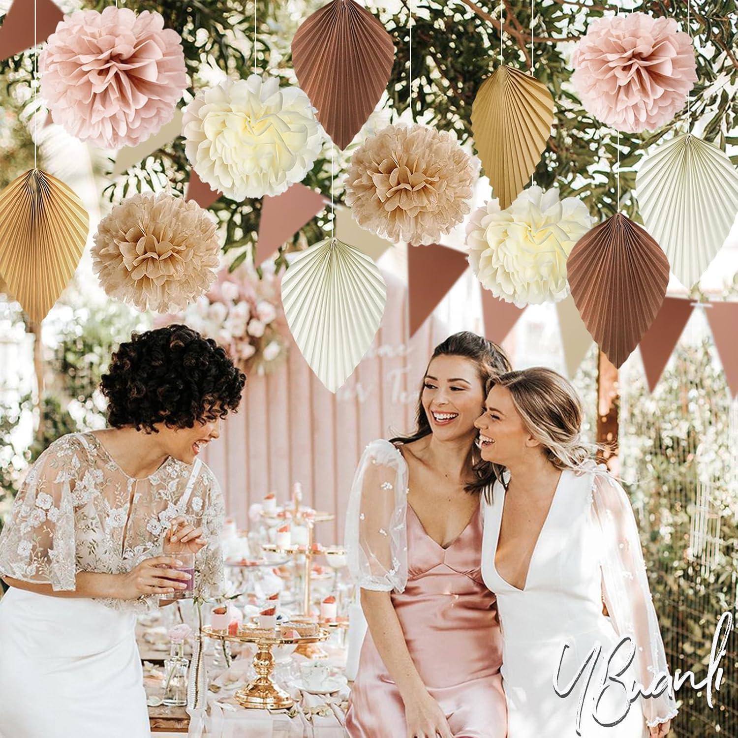 Boho Party Deko Set Beige Pastell Hochwertige Qualität