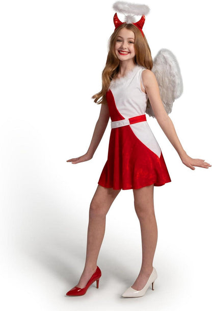 Engel Teufel Kostüm Mädchen Halloween Gr. M (8-10