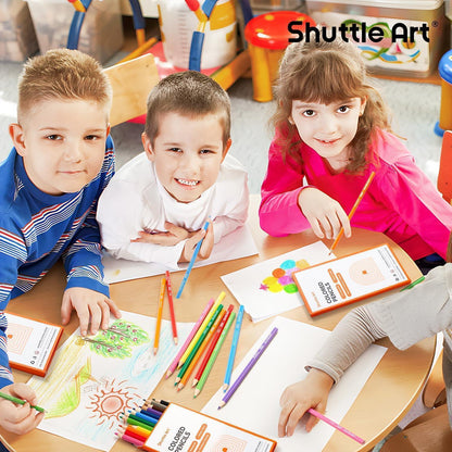 Shuttle Art 504 Buntstifte Set für Kinder, 12 Lebendige