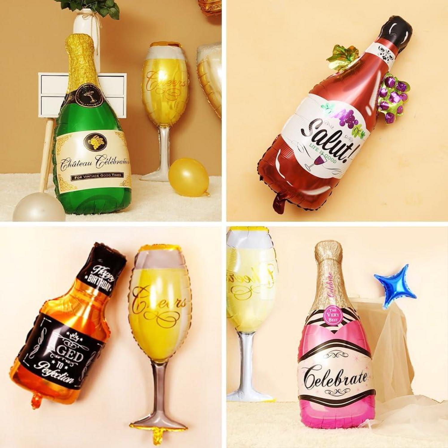 Luftballons Wein Flaschen Champagner Riesen Ballon Party Dekoration