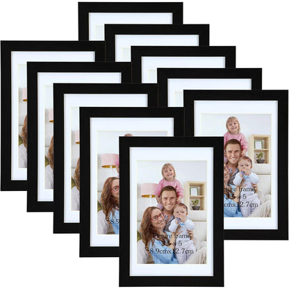 Bilderrahmen 9x13 cm Braun Passepartout Collage Set 10x15 cm