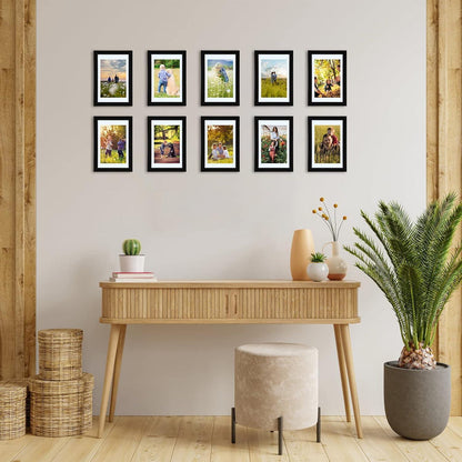 Bilderrahmen 9x13 cm Braun Passepartout Collage Set 10x15 cm