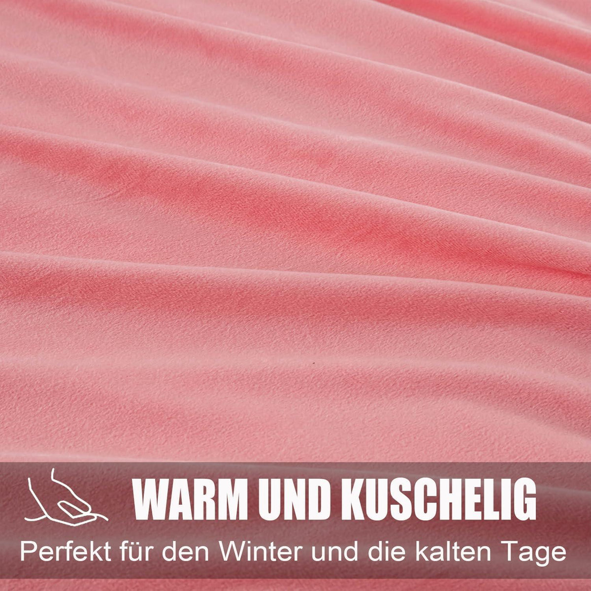 2er-Set Samt Kissenbezug 45x45 cm Superweich Kuschelig Deko Sofakissen Rosa