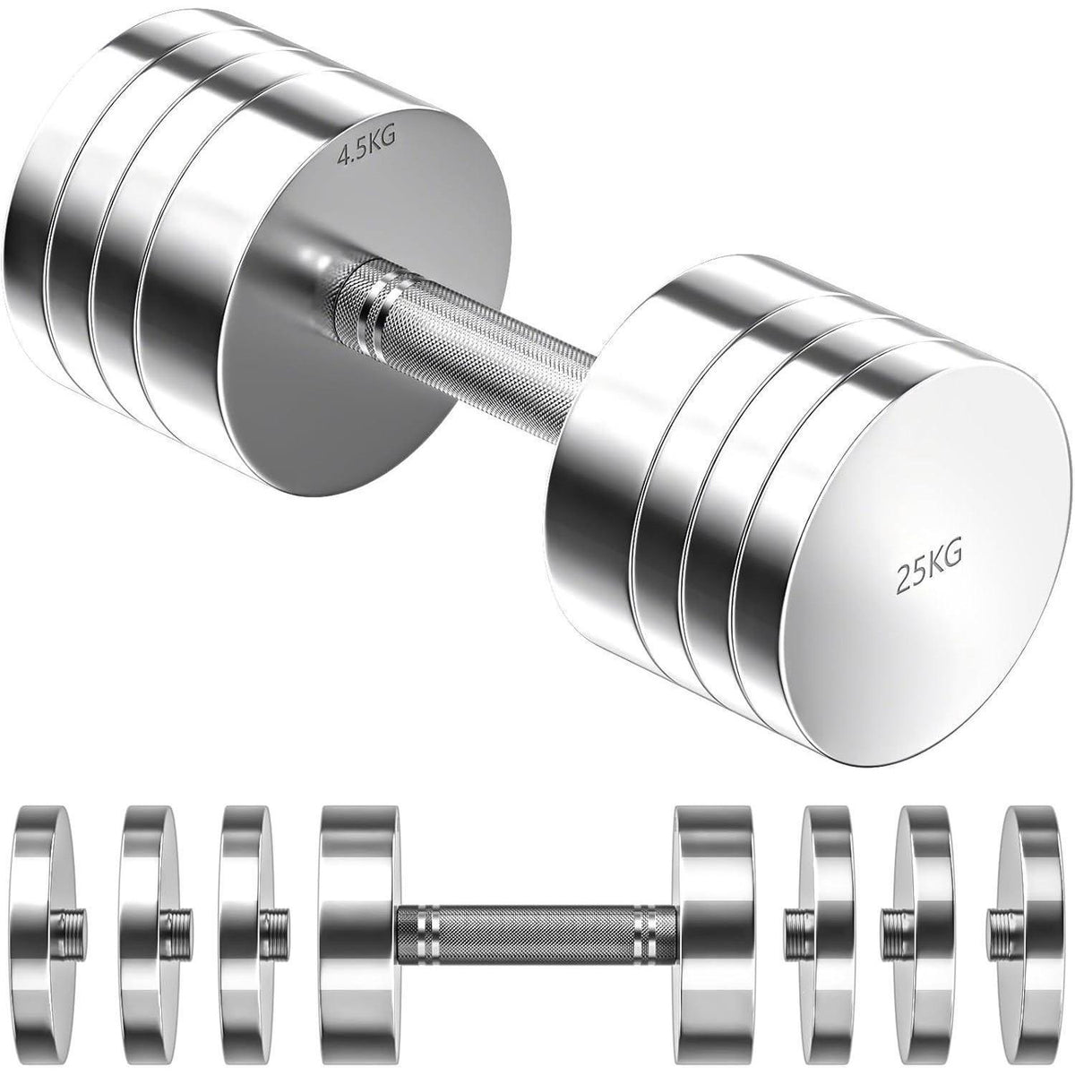 Verstellbare Kurzhantel aus Stahl 25kg