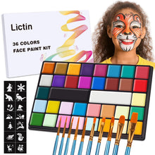 Professionelle Gesichtsfarben-Set 36 Farben für Halloween & Fasching