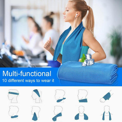 Kühlendes Handtuch Set Mikrofaser Cooling Towel Eishandtuch 30*120 CM