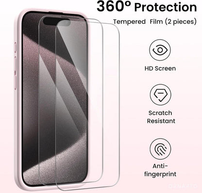 ORNARTO iPhone 15 Pro Max Hülle flüssiges Silikon Schutzhülle 6.7 Zoll mit