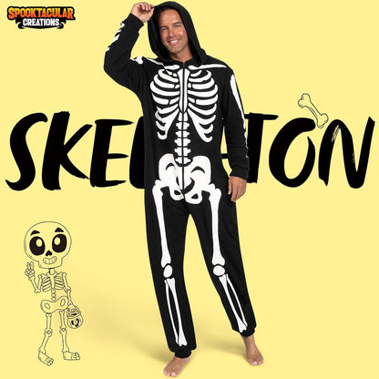 Spooktacular Creations Skelett Jumpsuit für Herren