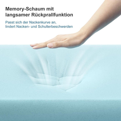 Orthopädisches Gel Memory Foam Kissen 40x60cm abnehmbarer Bezug