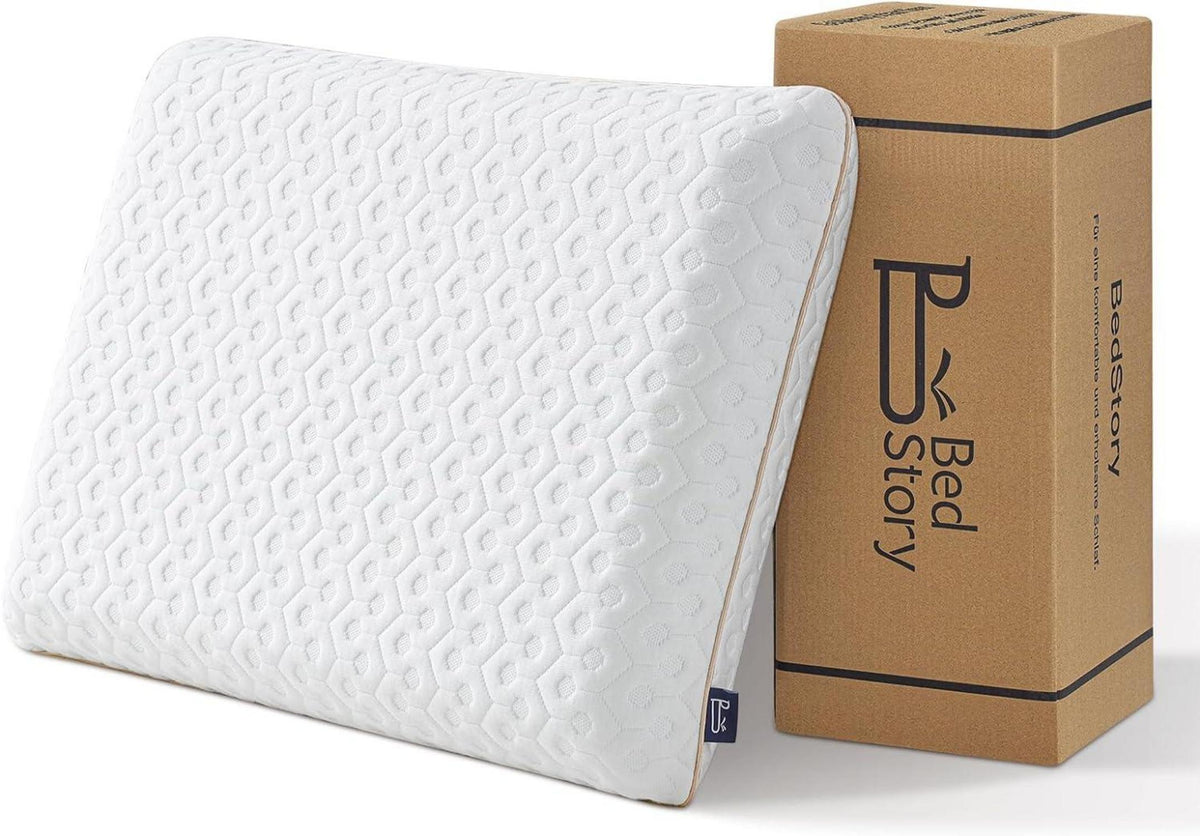 Orthopädisches Gel Memory Foam Kissen 40x60cm 10cm Höhe abnehmbarer Bezug