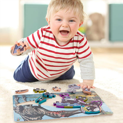 Montessori Dino Puzzle Holzspielzeug für Kinder