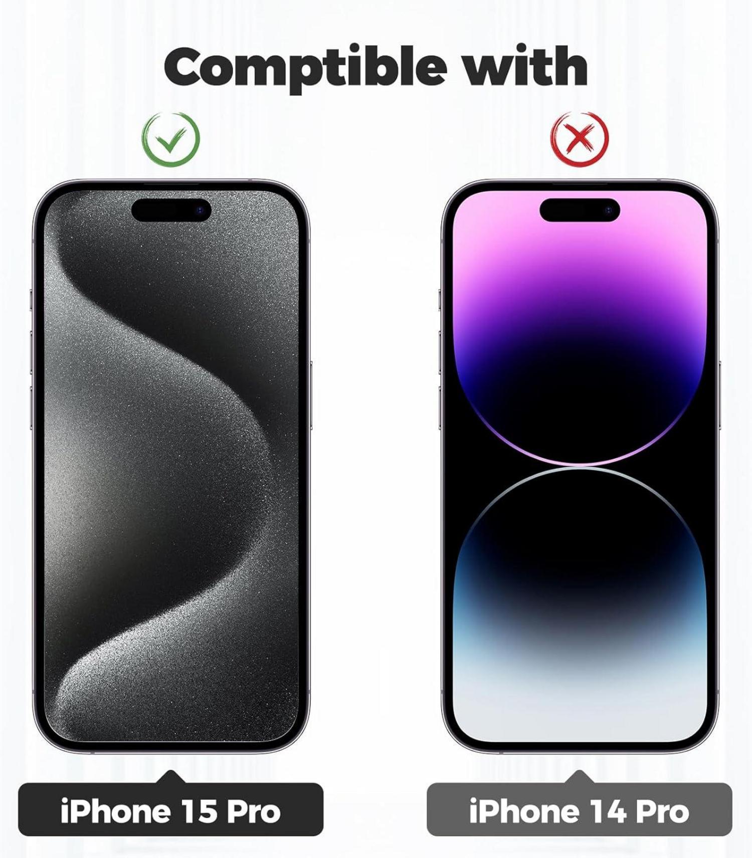 Handykette für iPhone 15 Pro 6,1 Zoll Transparente Hülle mit