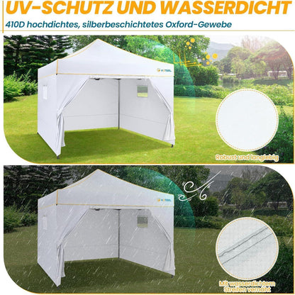 Faltpavillon 3x3 Wasserdicht Winterfest Stabil mit 4