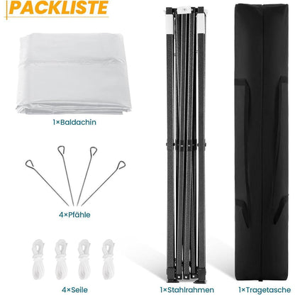 Faltpavillon 3x3 Wasserdicht Winterfest Stabil mit 4
