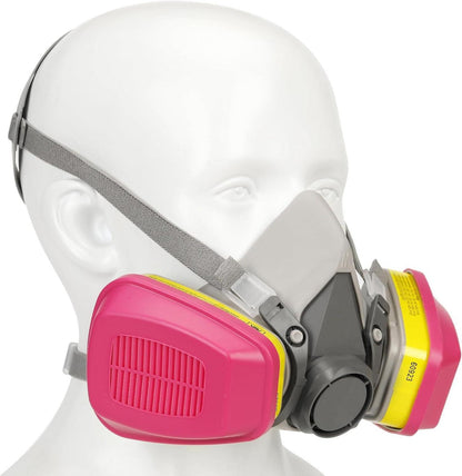 Professionelle 6200 Atemschutzmaske mit Filterkartuschen für Farbstaub & Formaldehyd