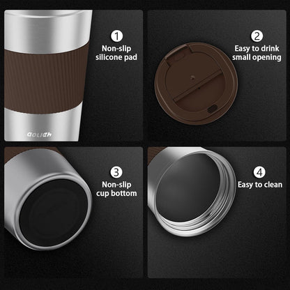 Thermobecher Kaffeebecher Auslaufsicherer Deckel Isolierbecher