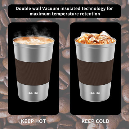 Thermobecher Kaffeebecher Edelstahl Isolierbecher Travel Mug 380ML 1er Pack