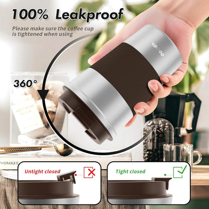 Aolieh Thermobecher Kaffeebecher Isolierbecher Edelstahl 380ML Travel Mug