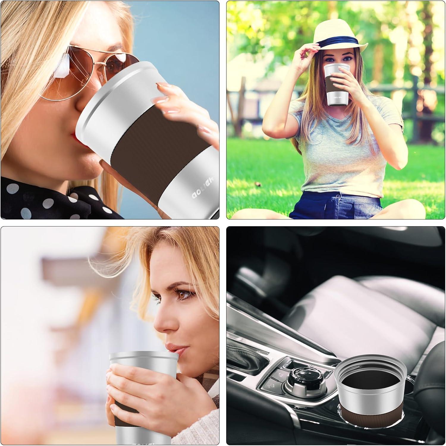 Aolieh Thermobecher Kaffeebecher Isolierbecher Edelstahl 380ML Travel Mug