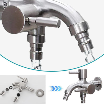 Doppel-Gartenwasserhahn 1/2 Zoll - Universal Wasserhahn