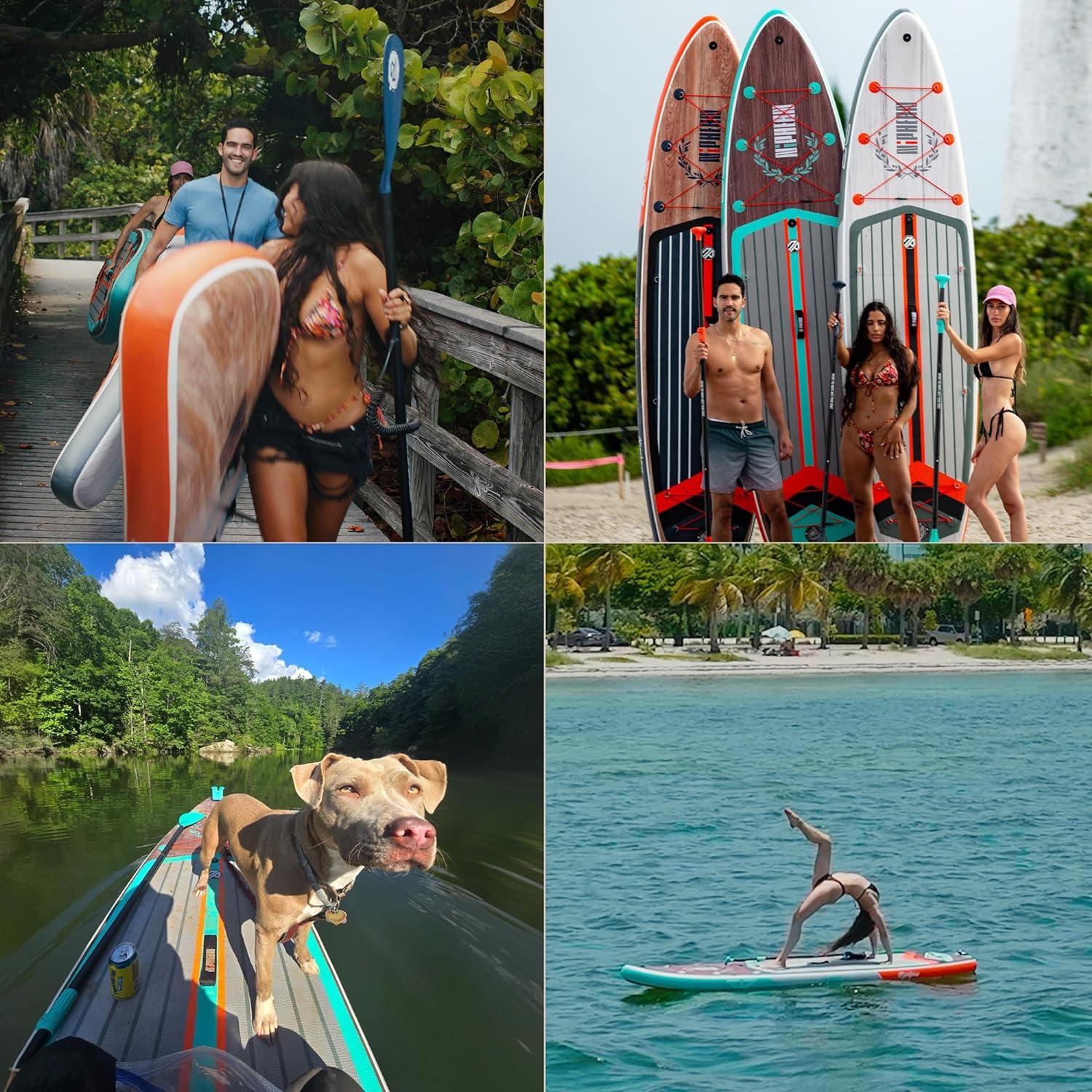 Niphean Stand up Paddle Board 335cm Inflatable SUP Flügeldesign robustes Zubehör