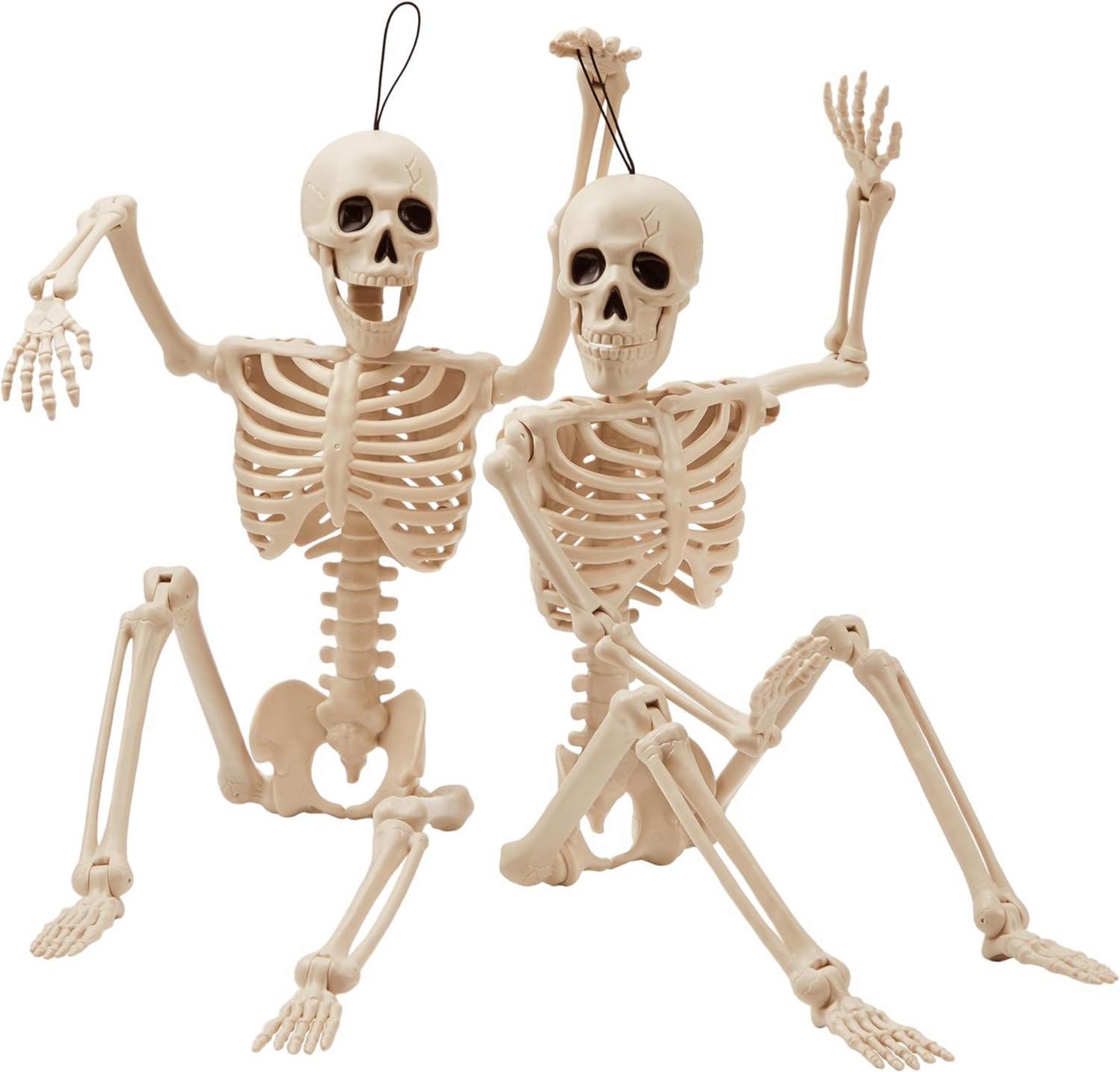 Halloween-Skelette 2er Set 61 cm bewegliche Gelenke