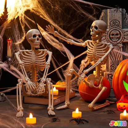 JOYIN 2er Set 61 cm Halloween-Skelette mit beweglichen Gelenken