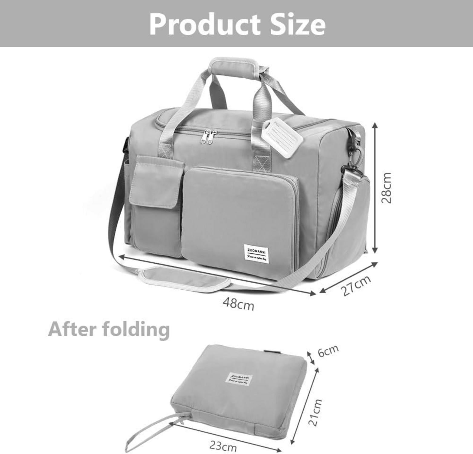 Flintronic 36L Faltbare Reisetasche mit Gepäckanhänger