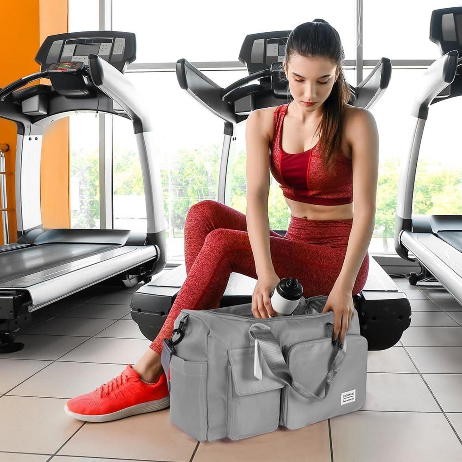 Flintronic 36L Faltbare Reisetasche Wasserdicht Grau mit Gepäckanhänger
