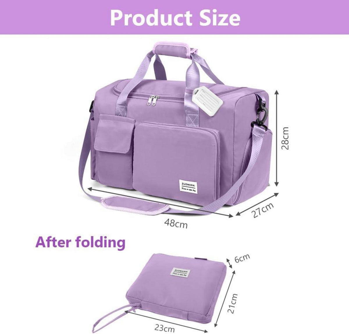 Flintronic 36L Faltbare Reisetasche Wasserdicht Sporttasche