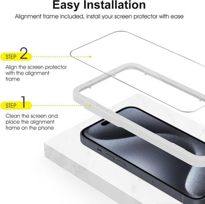 iPhone 15 Pro Max Panzer Schutz Glas 3+3 Stück Schutzfolie