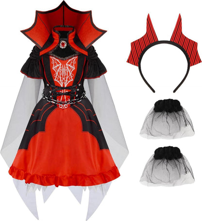 Spooktacular Creations Vampir Mädchen Kostüm Set Halloween Dress-up