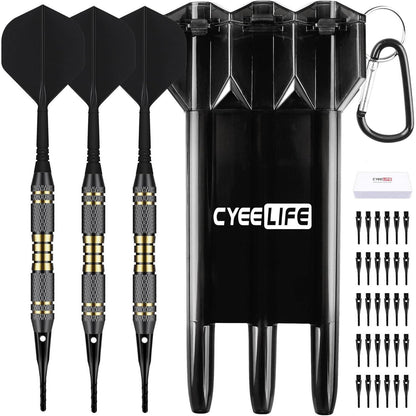 CyeeLife Profi Dartpfeile Set 18g Kunststoffspitze 3 Stück