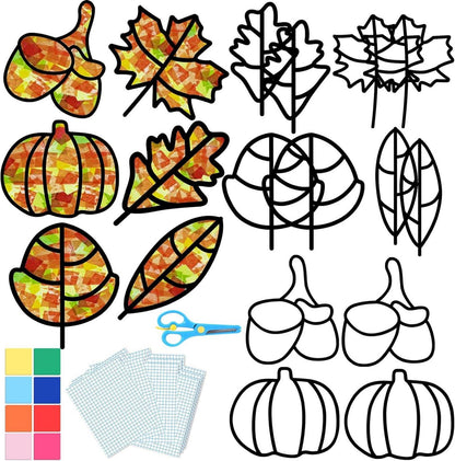 DIY Herbst Bastelset 57-teilig für Kinder, Blätter