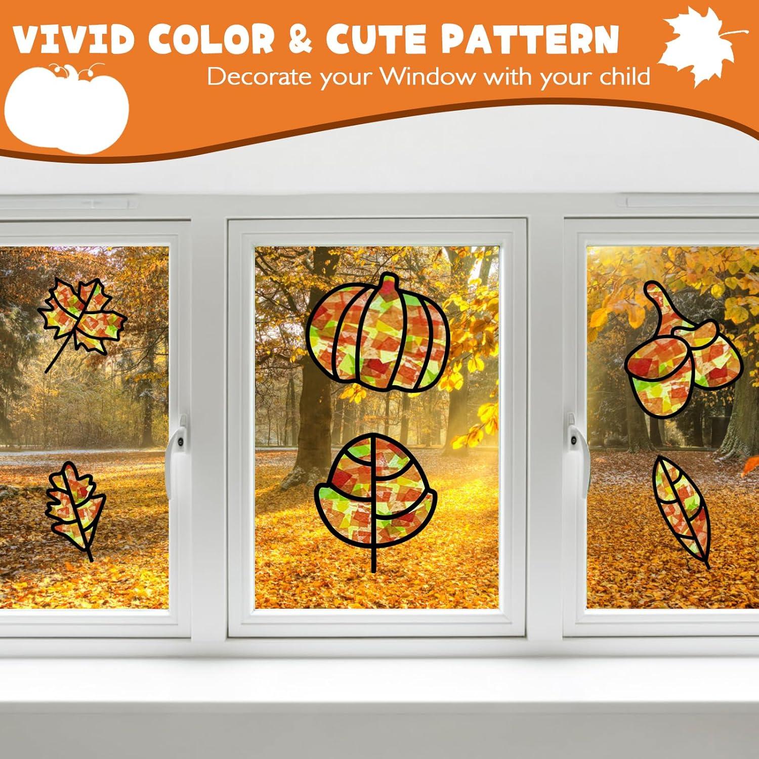 DIY Herbst Bastelset 57-teilig für Kinder, Blätter