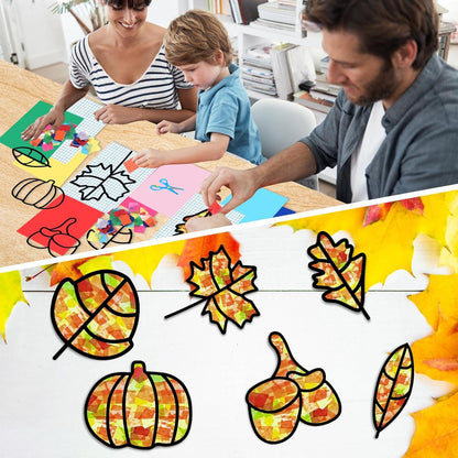 Herbst Basteln Kinder DIY Kränze Blätter Deko Geschenk