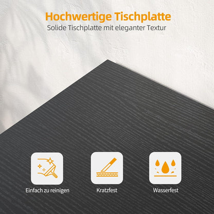 Eckschreibtisch 120x70 cm mit Steckdosenleiste und Ablagefächer